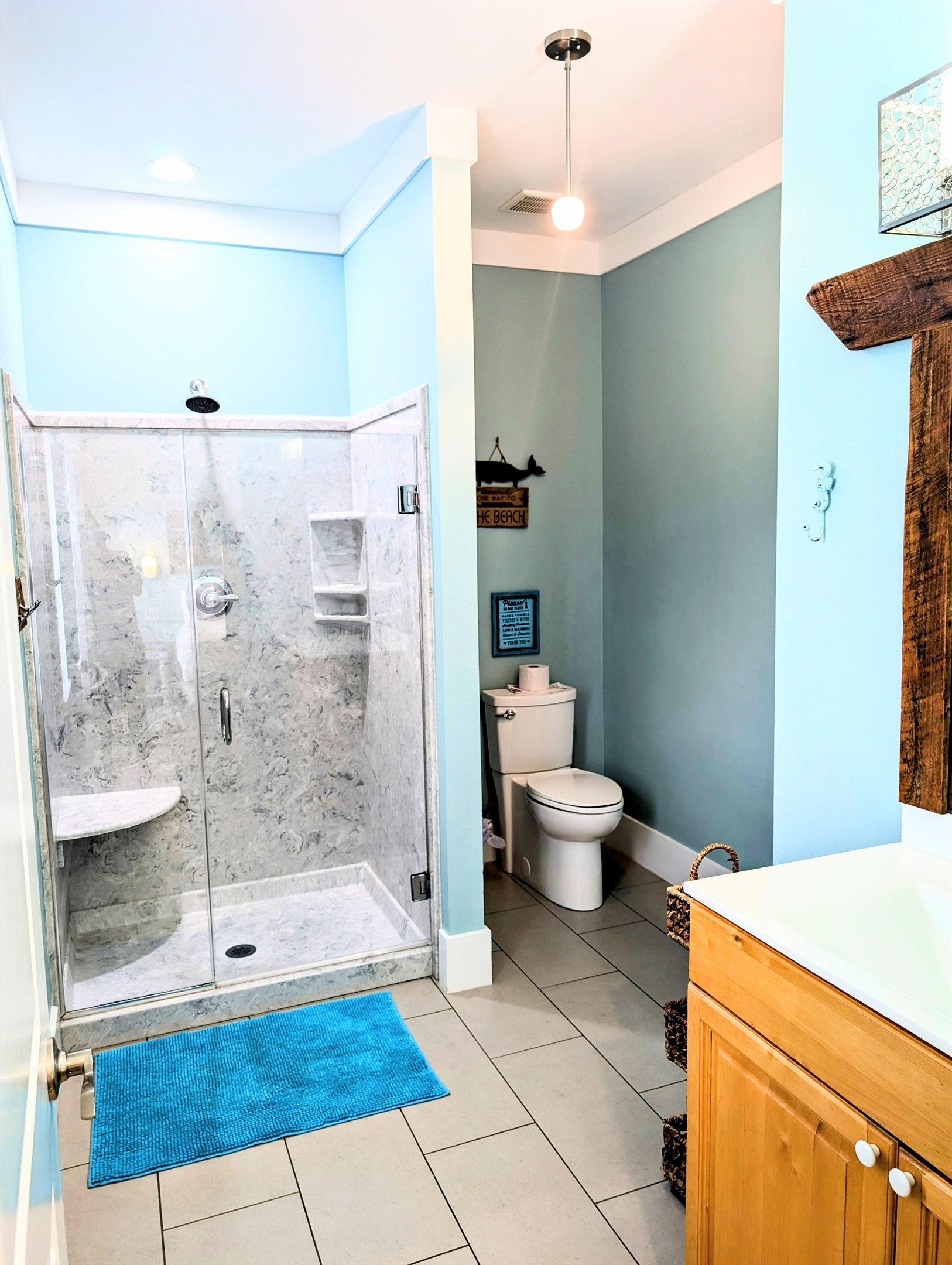 Private bath connected to King suite with pool view