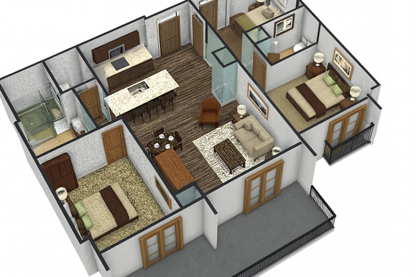 Breckenridge 2 bedroom layout