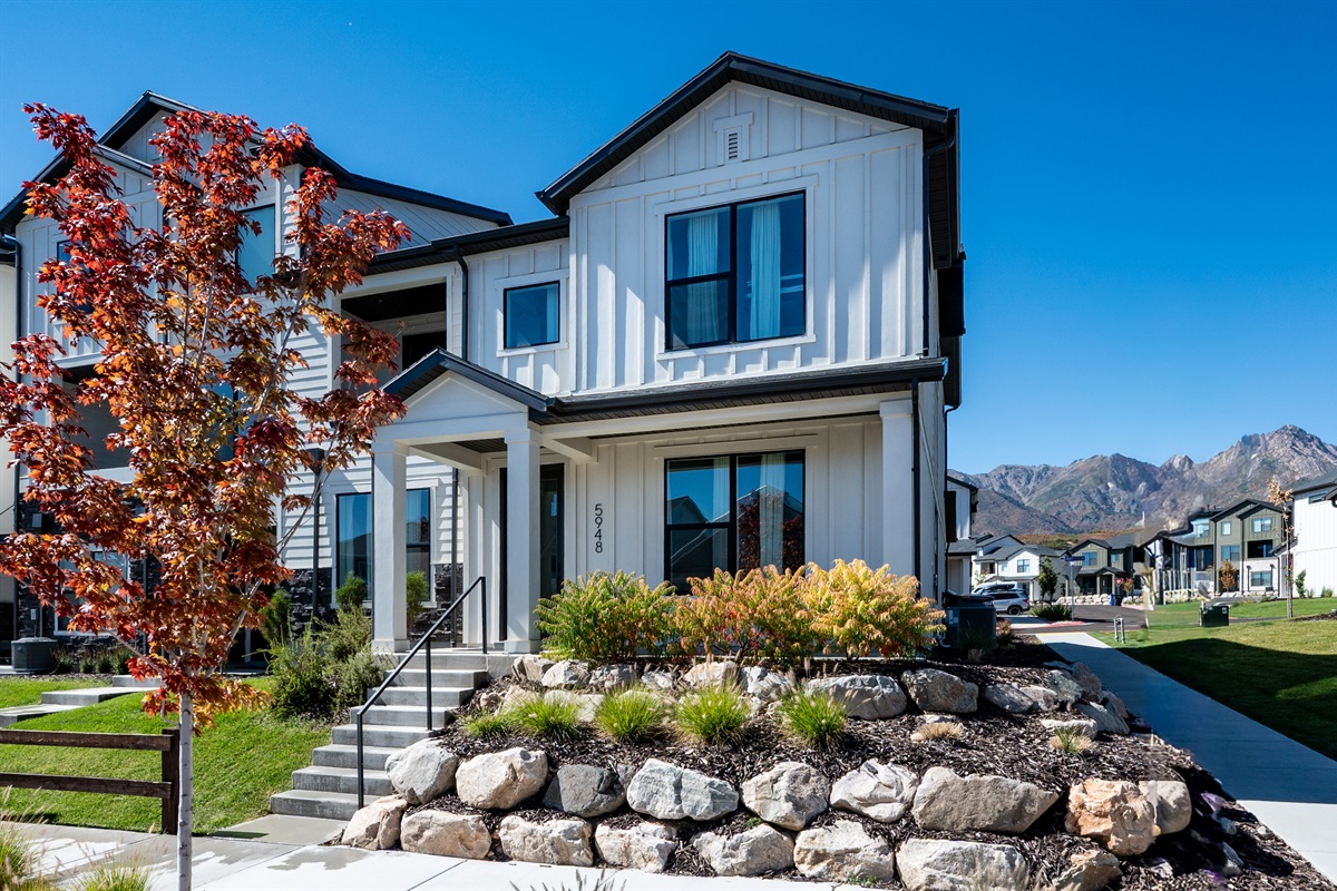Charming two-story home with stunning mountain backdrop