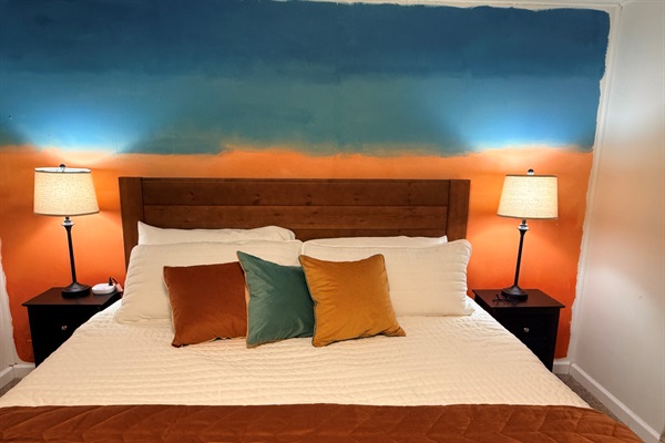 Drift off in your master retreat featuring a king-size bed and deluxe memory foam cooling mattress with luxury linens —perfect for restful nights after days spent exploring the mountains.