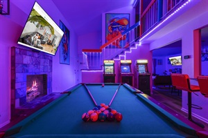 Game On! 🎱🃏🕹️ – Your entertainment oasis awaits, complete with a pool table, poker, and arcade games for endless fun and excitement!