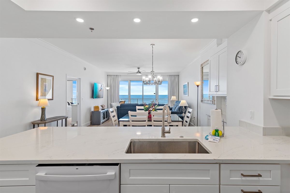 Beach View from Kitchen