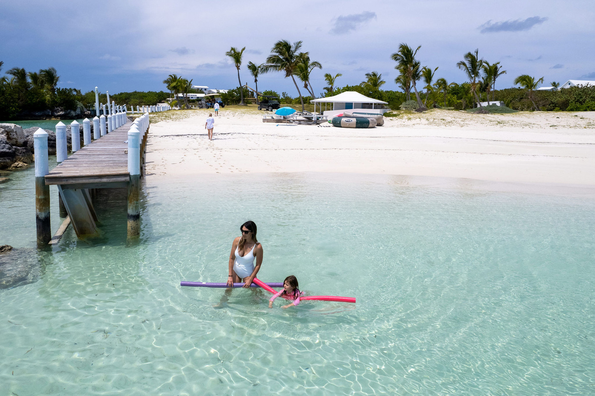 Wade into the shallow, calm waters of South Beach - perfect for kids!