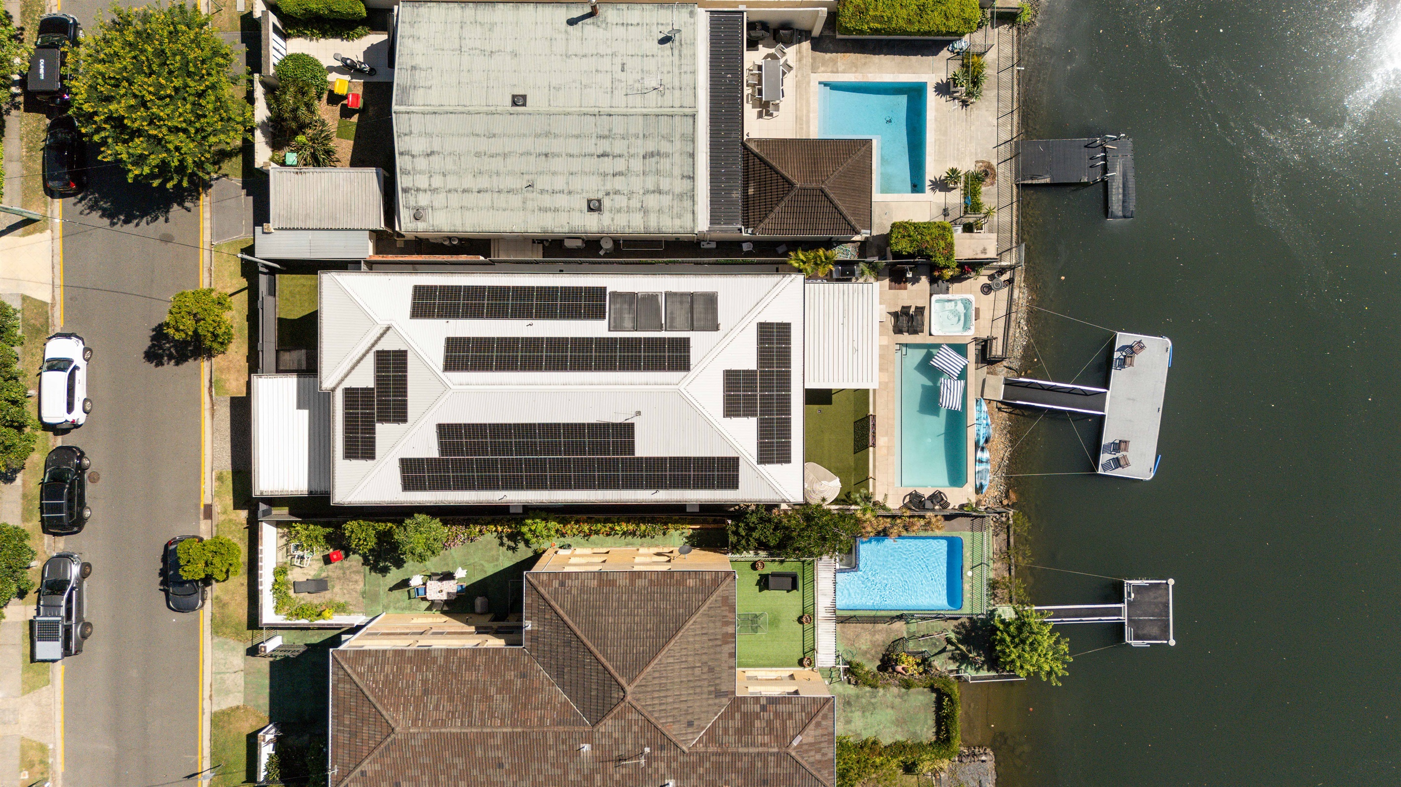 Private waterfront setting with direct canal frontage and private jetty access.