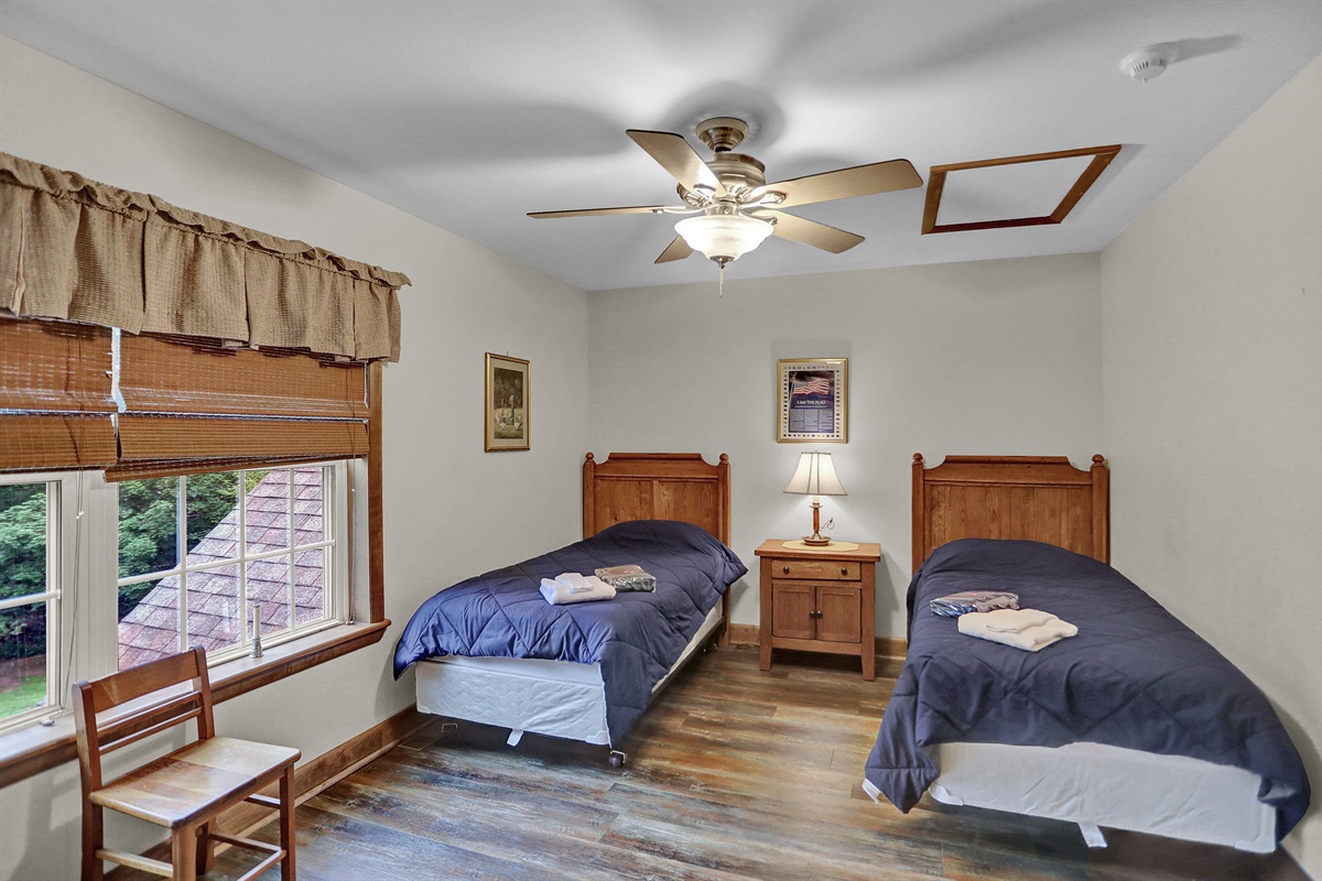 Upstairs bedroom 2 singles