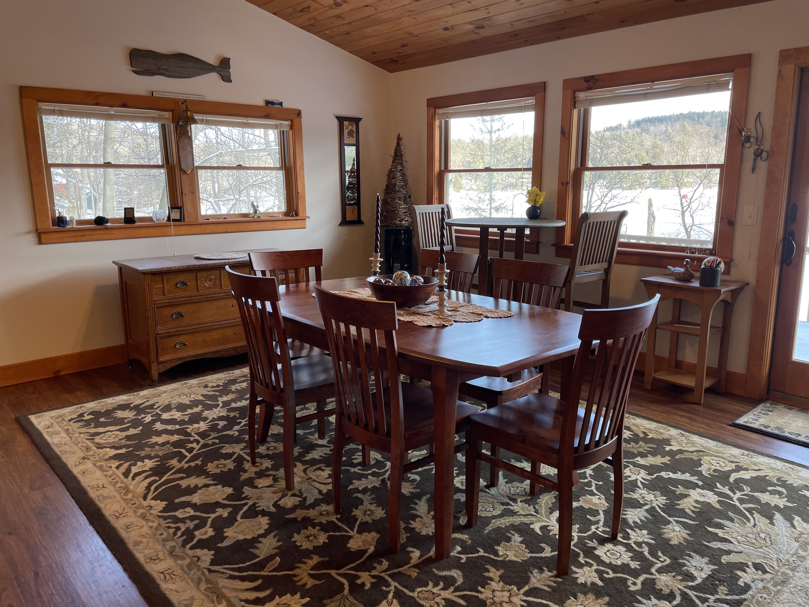 Dining table with a view