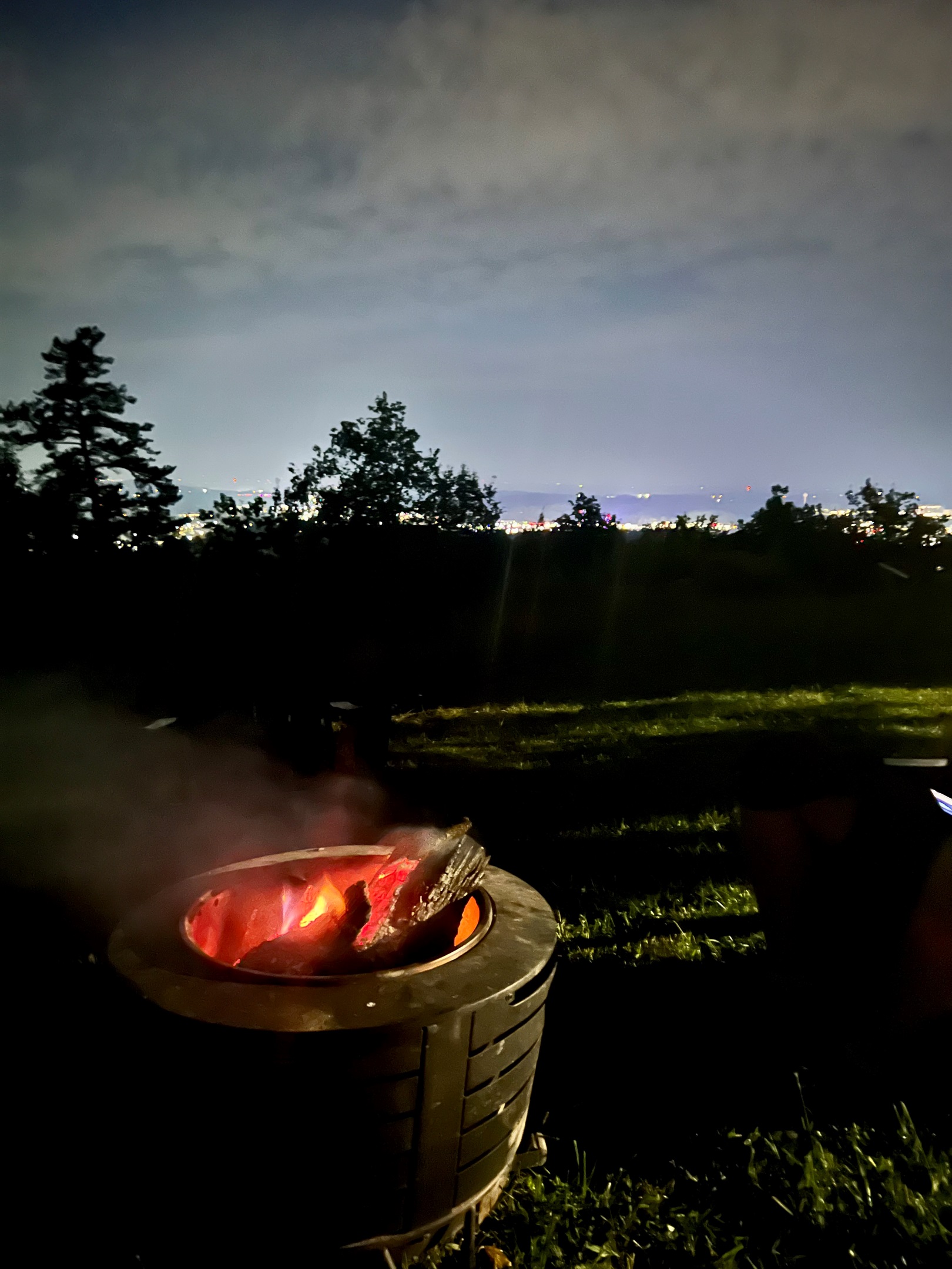 View from fire pit area