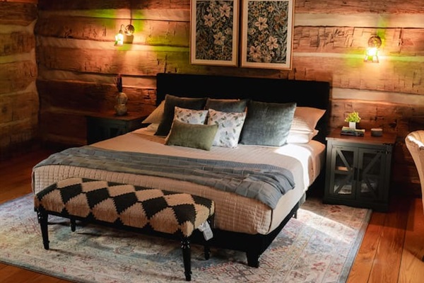 Enjoy a restful night on the King bed with plush pillow-top memory foam