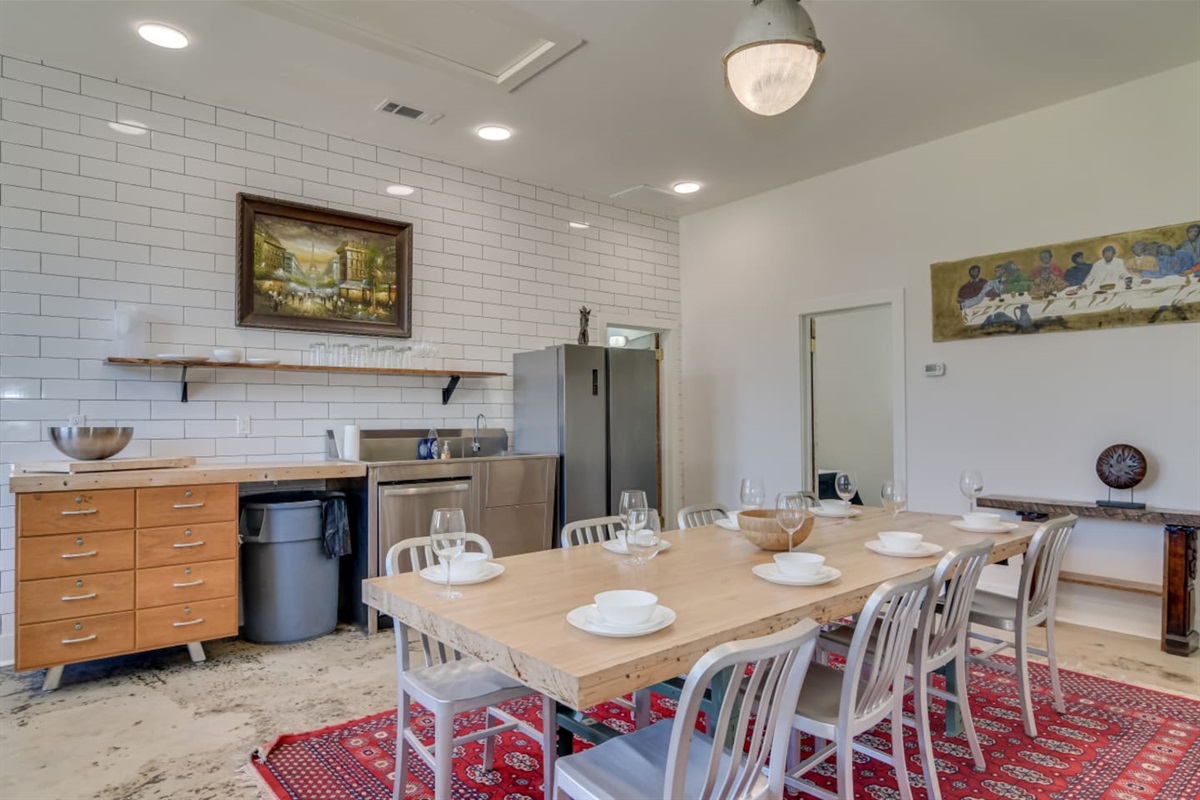 Living area with open flow into the kitchen and dining.