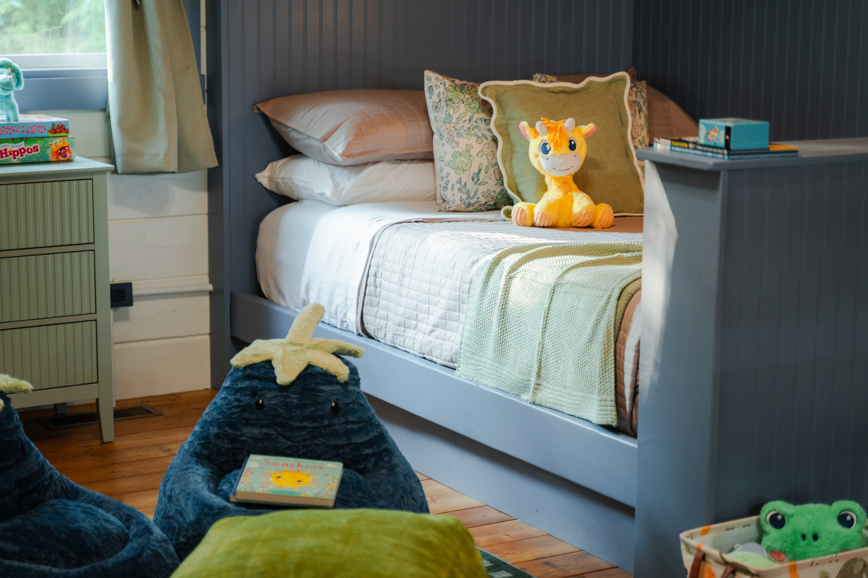 A fun hideaway for kids to relax and recharge after a day of adventure.