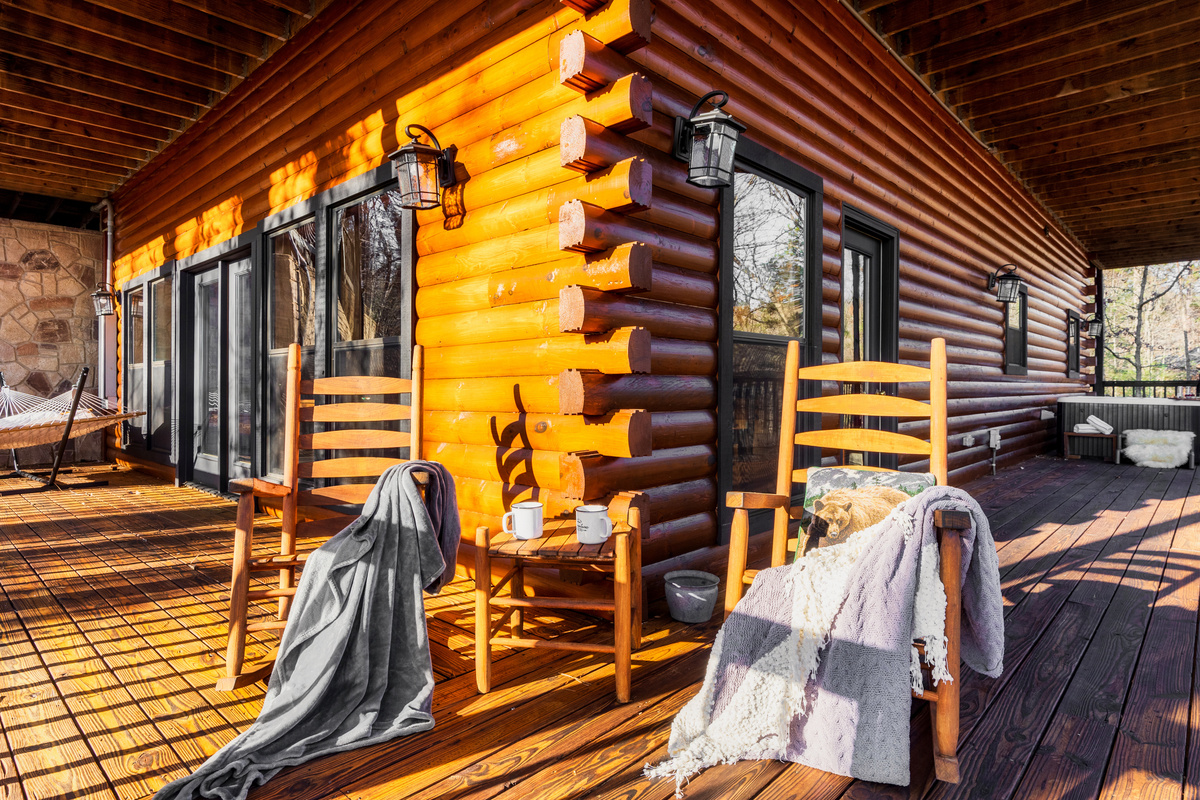 Nothing says cozy mountain vibes better than fuzzy blankets and a warm drink.
