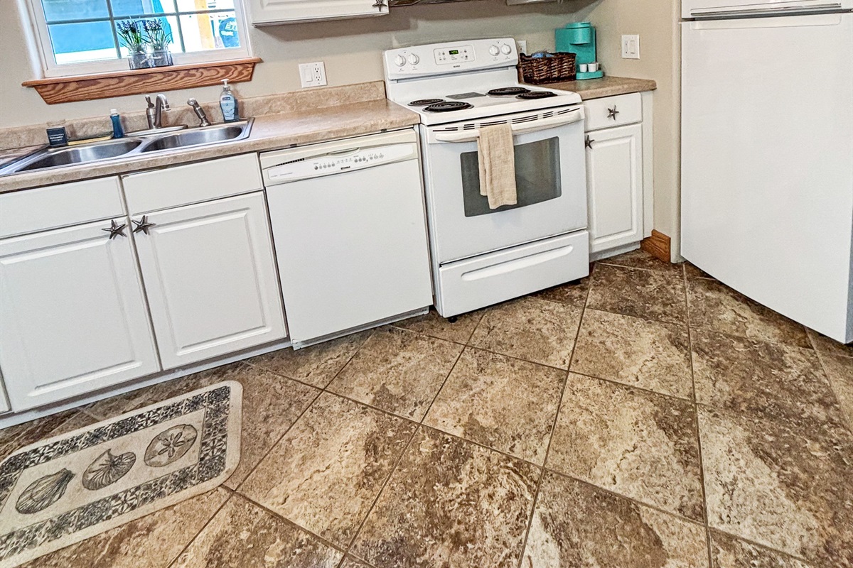 Space in the kitchen to prepare meals