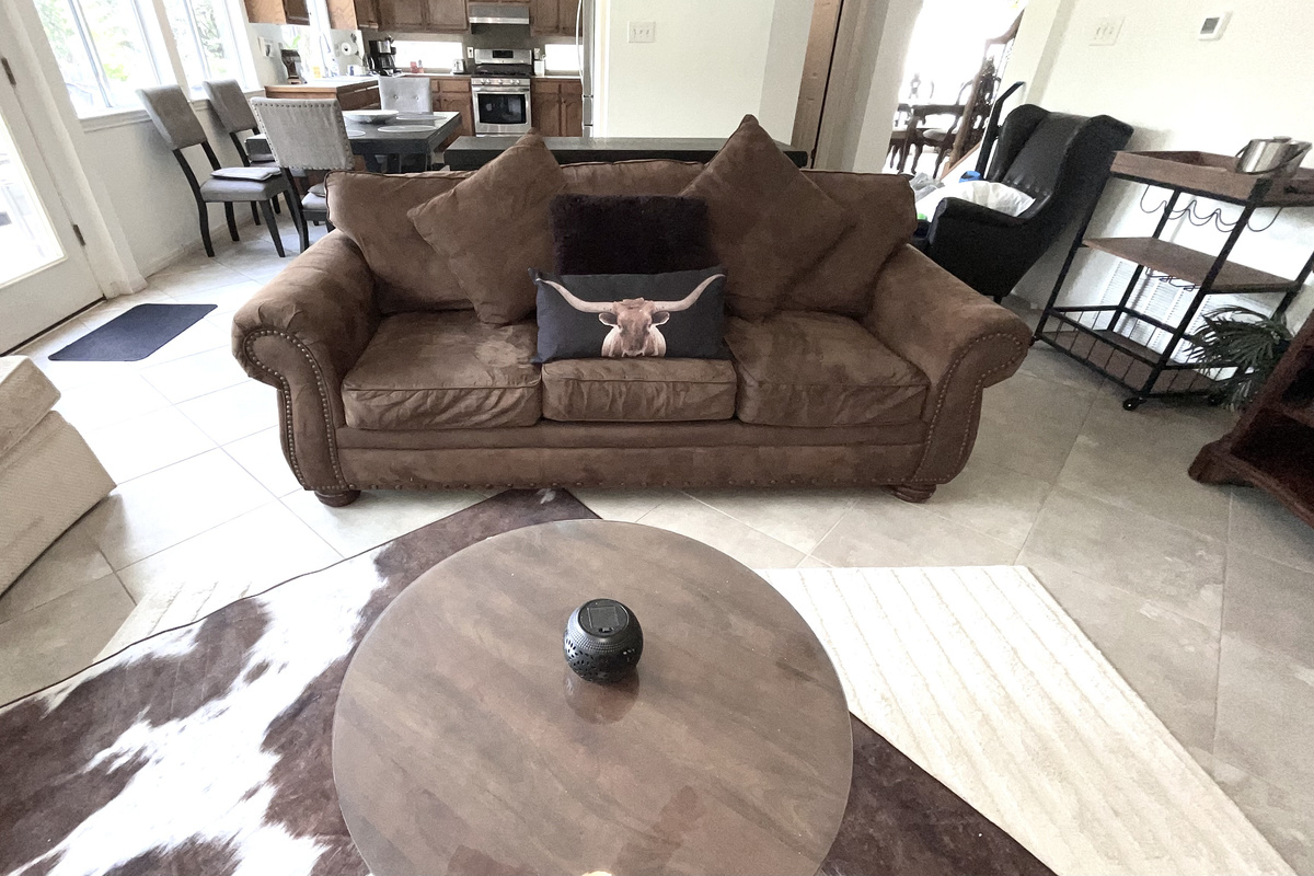 Queen Sleeper in Family Room with Gel Foam Mattress
