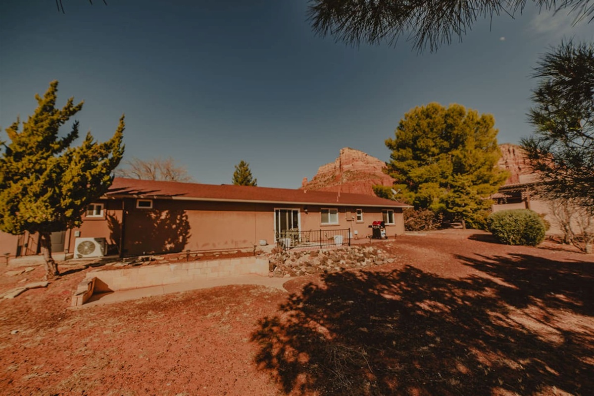 Large backyard space—perfect for relaxing or enjoying Sedona’s sunshine.