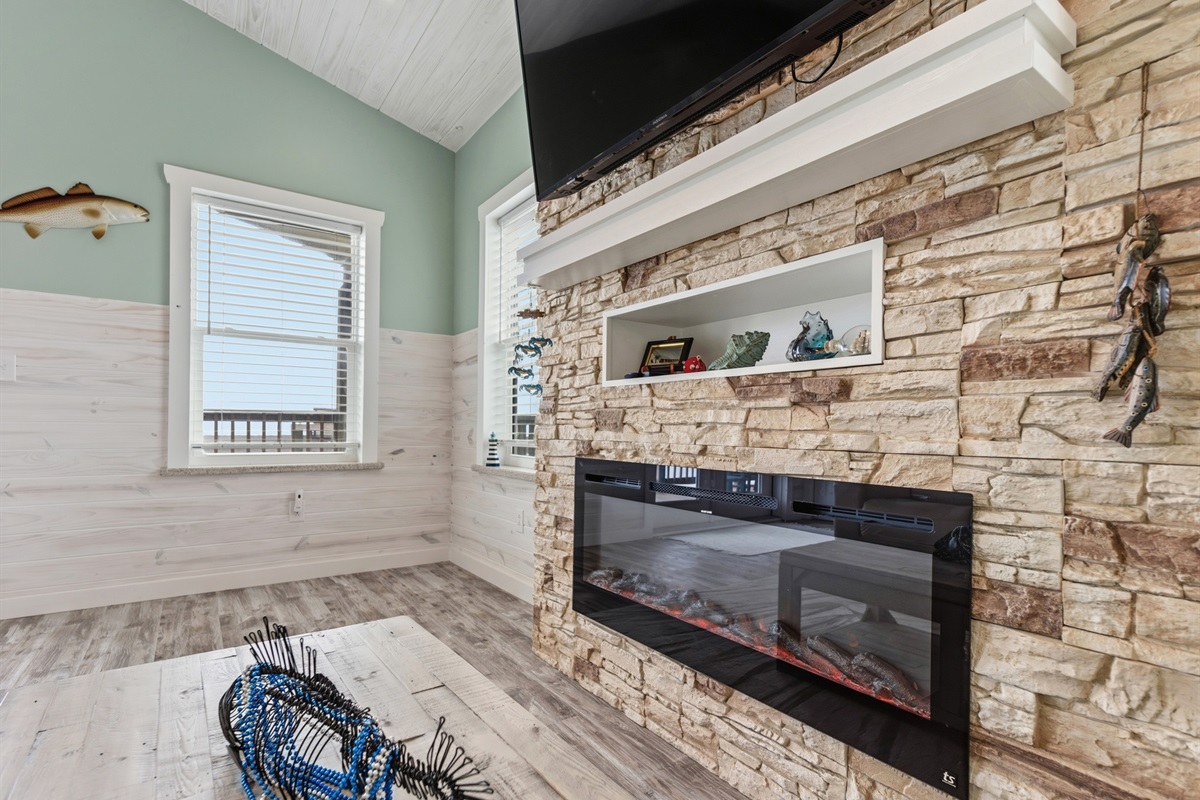 Fireplace in living room