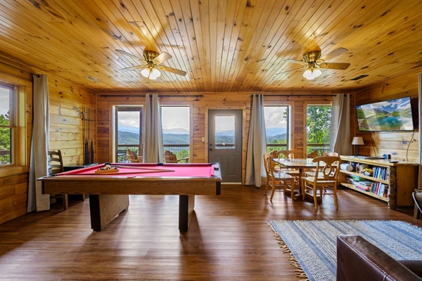 Enjoy the view from so many spots inside and outside the cabin.