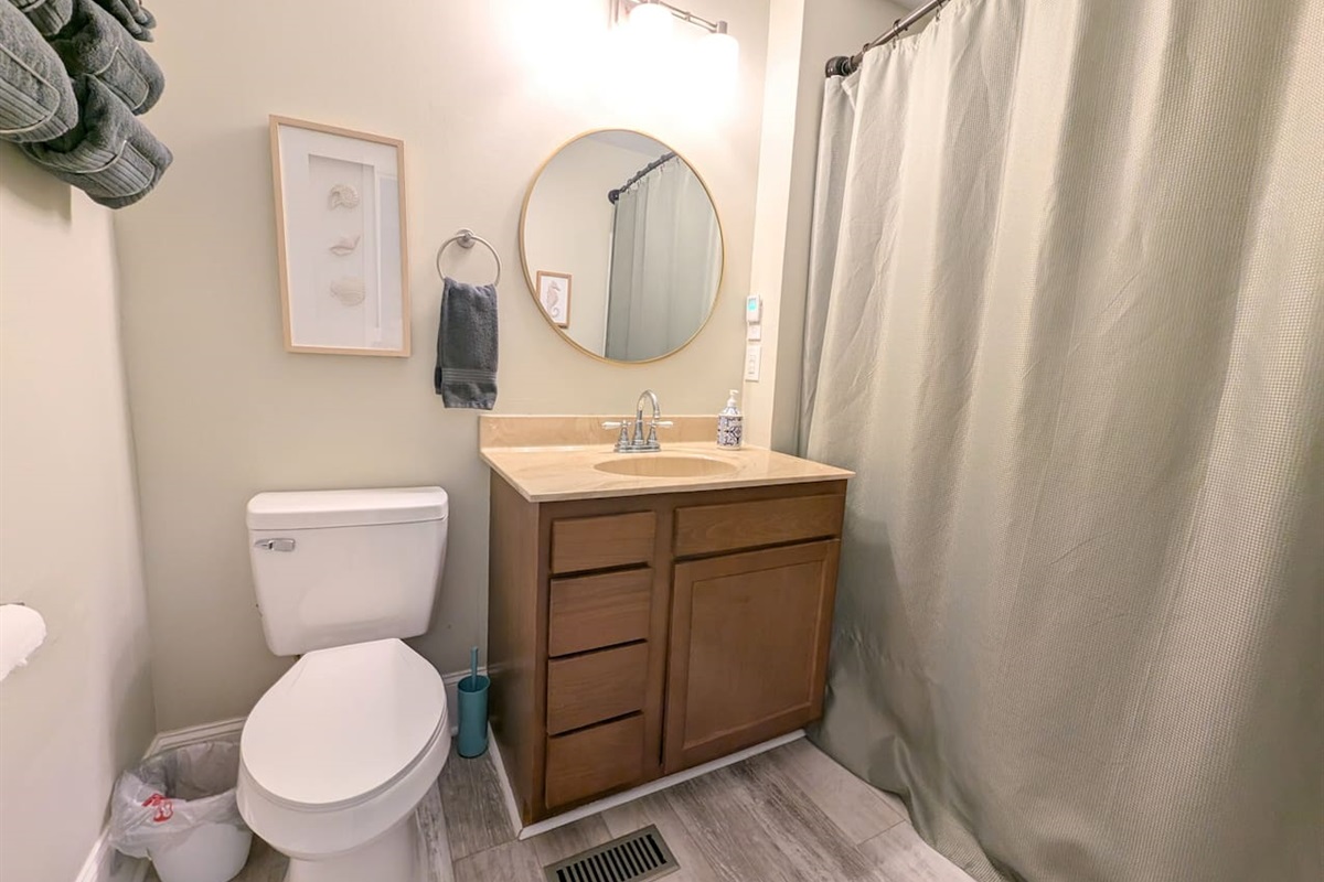 Starter soaps and bath linens provided