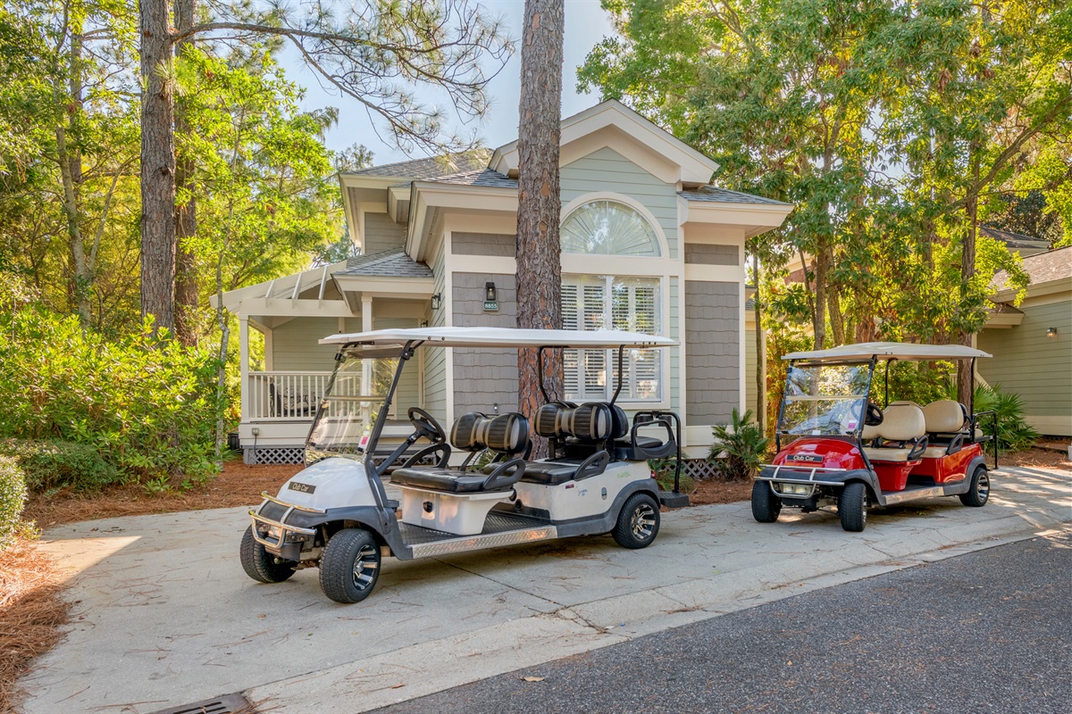 Upgrade to TWO six seater golf carts