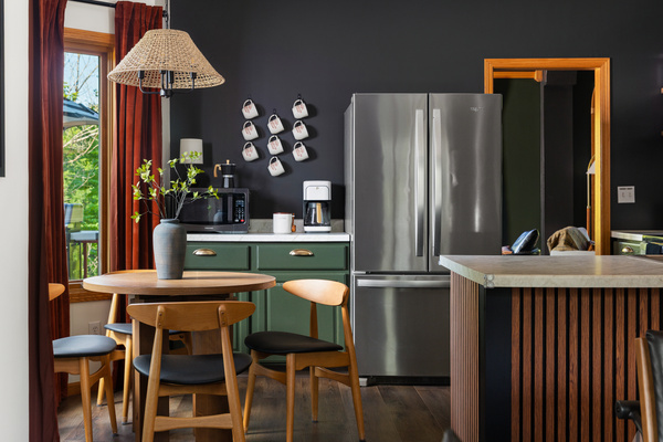 enjoy a quaint breakfast & coffee in the nook :)