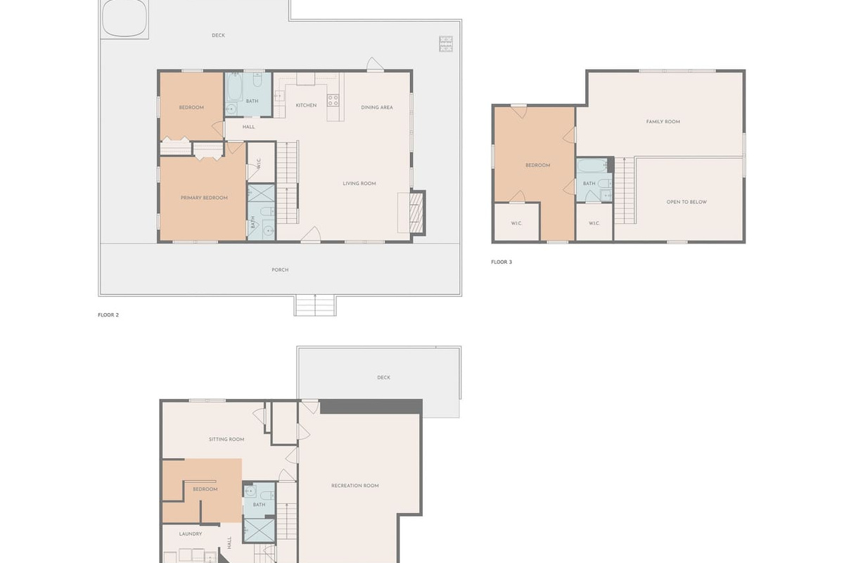 Floor plan - all three floors