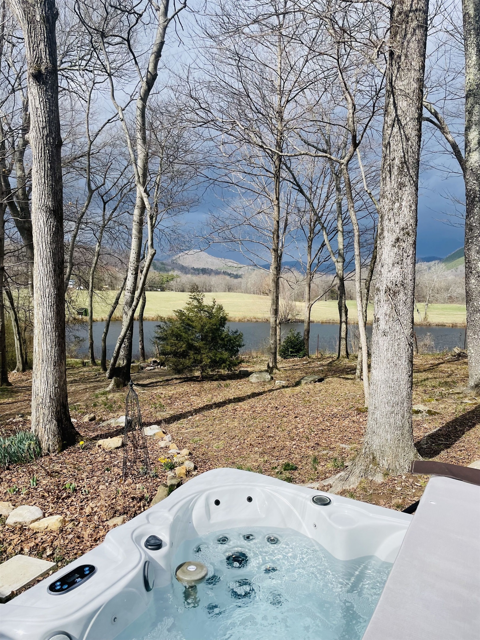 Winter view from hot tub