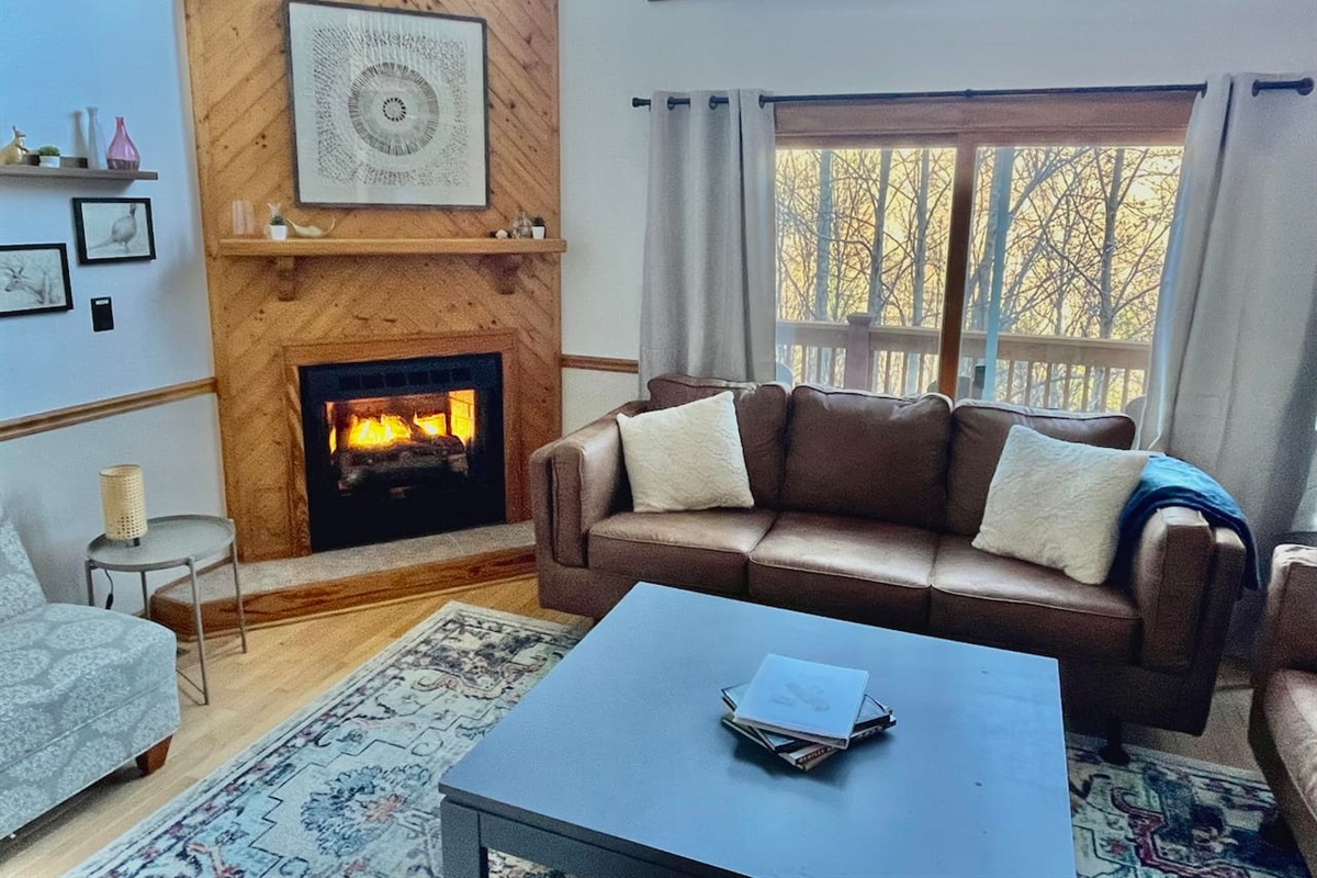 Gas fireplace for cozy winter nights
