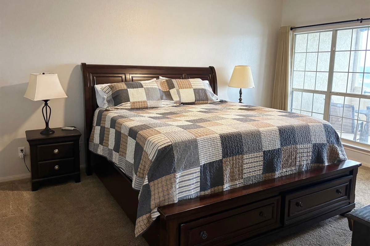 King Bed, Vaulted Ceilings & Patio Access from Primary Bedroom