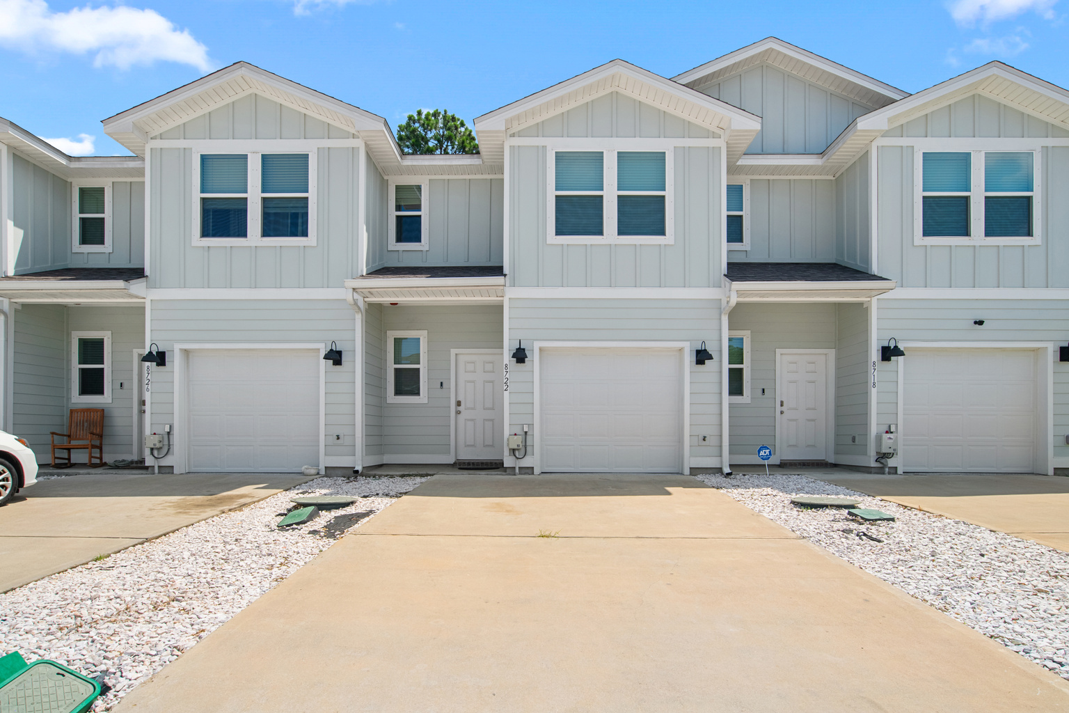 New town home with drive parking.