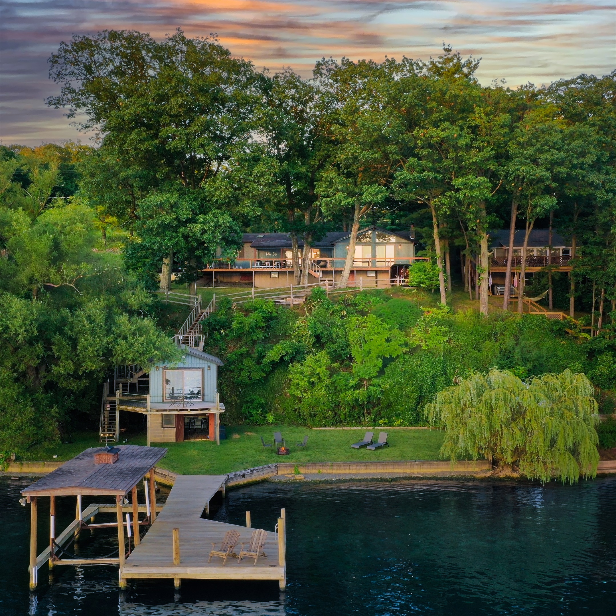 Seneca Lake House | 3 Bed, 2 bath + Seasonal Lakeside Bedroom | Game Room | Private Dock and Boat Lift