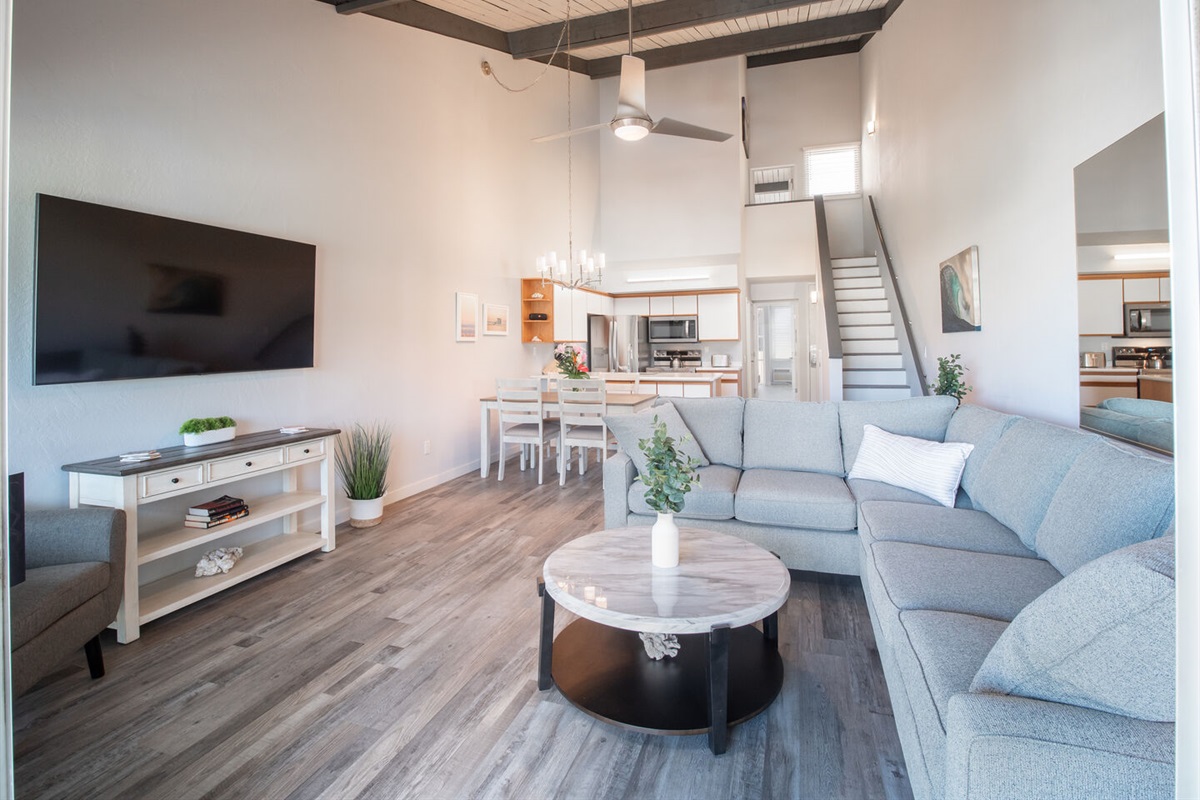 Family room with TV