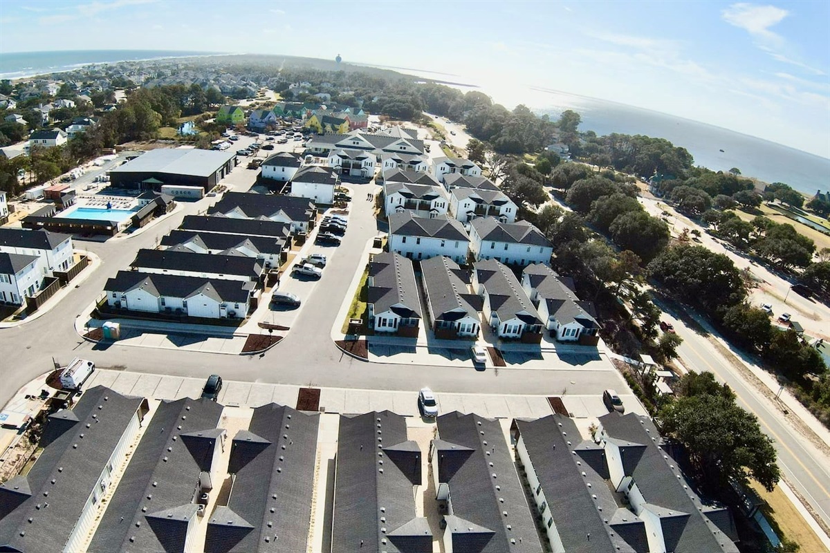 Aerial view of the community near the Beach