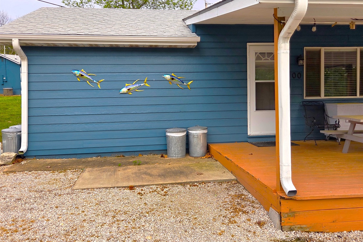 Can't refer to it as a fishing cabin without fish! Enjoy them overseeing your visit!