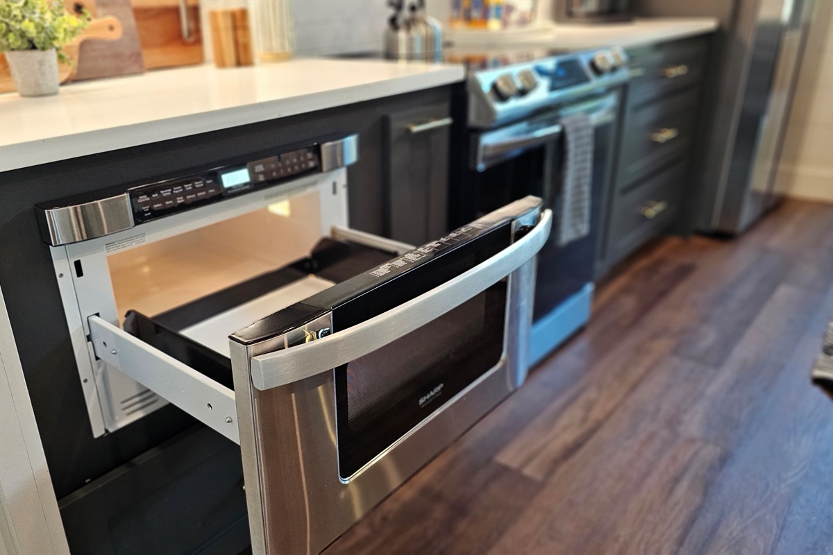 Cooking in style with a microwave oven drawer.