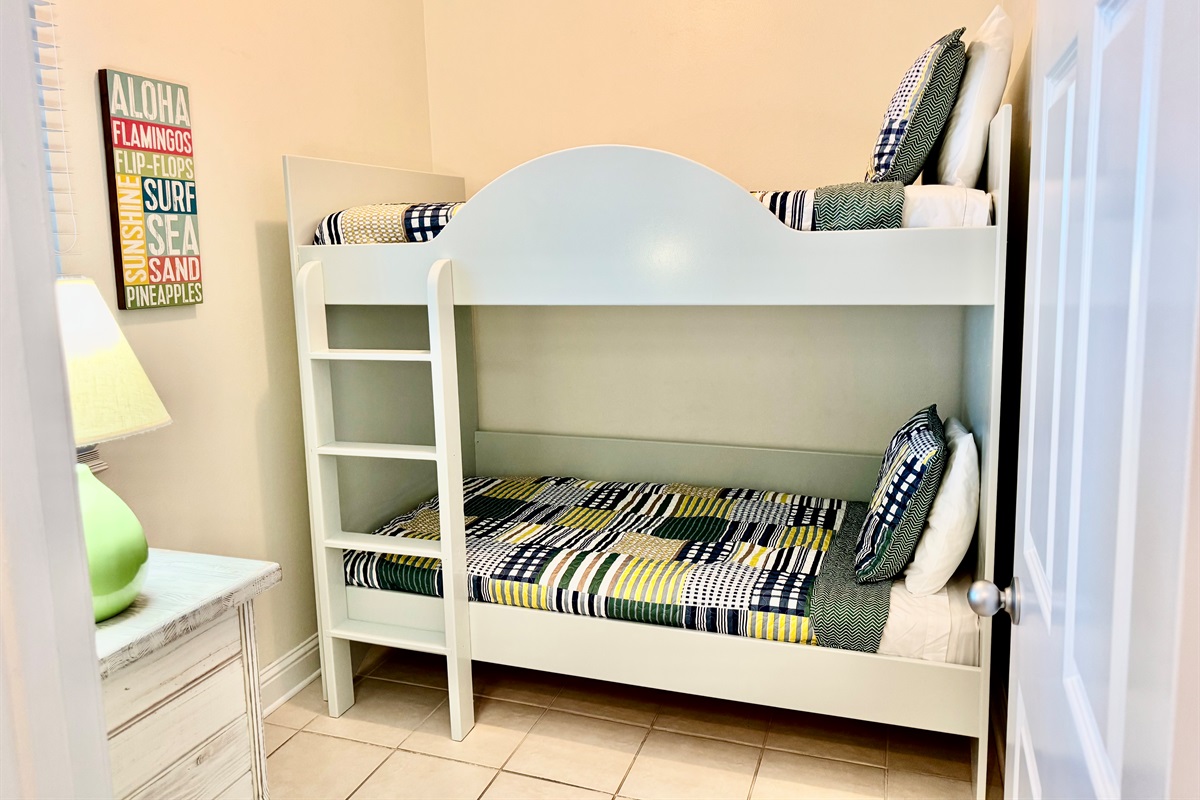 Freshly painted bunk beds!