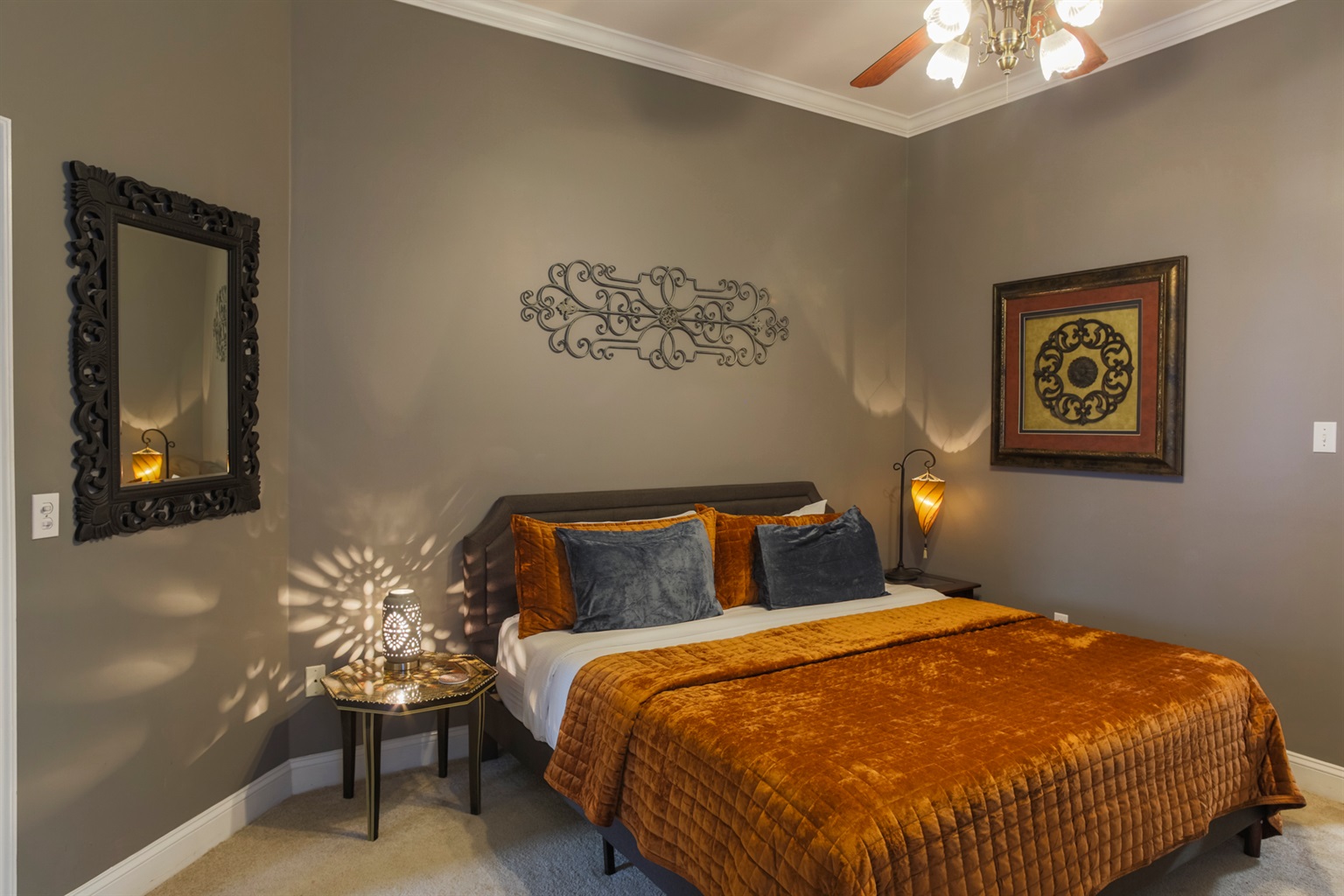 Rest easy in the spacious primary suite with a plush king bed, ensuite bath, and historic touches throughout.