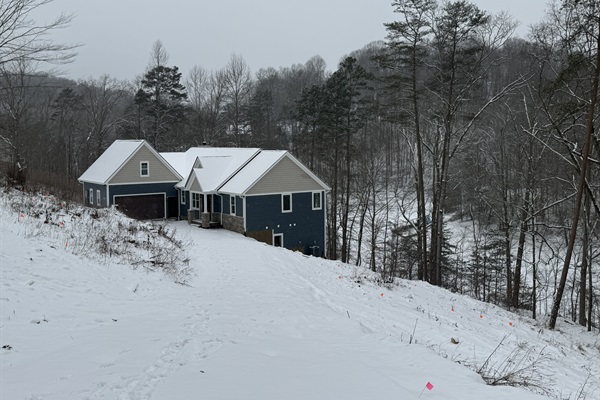 Driveway view, construction update 1/31/26.