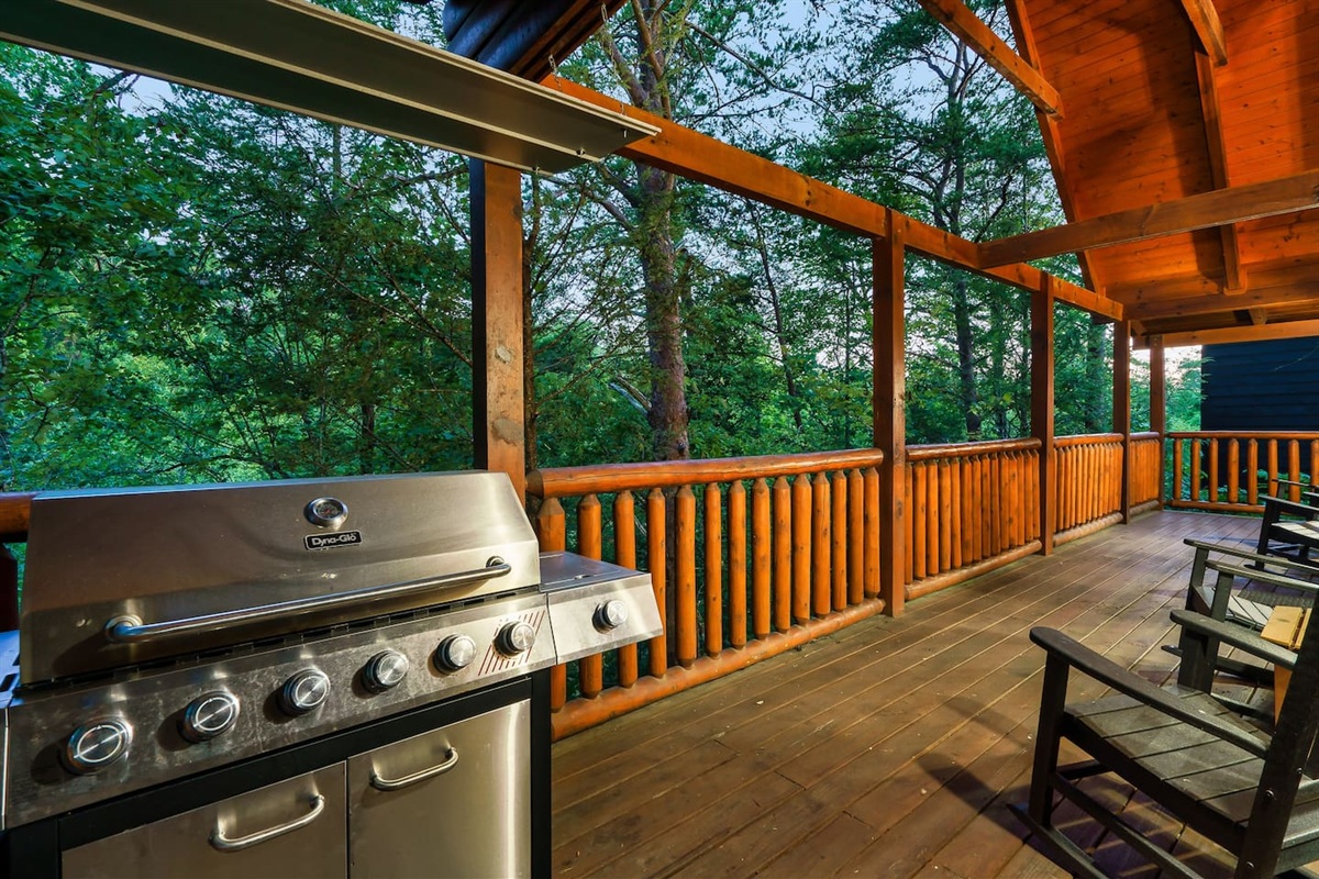 Gas Grill on Main Level Deck