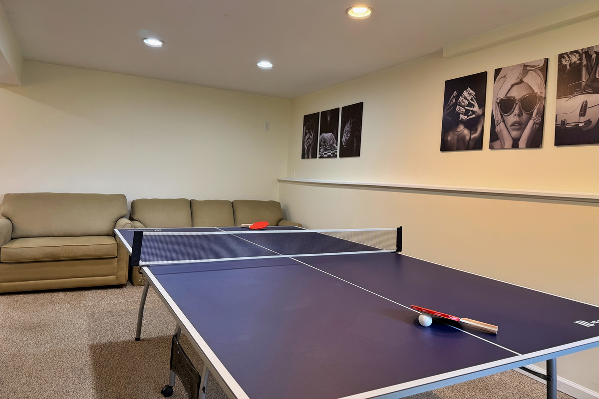 Ground floor game room with ping pong