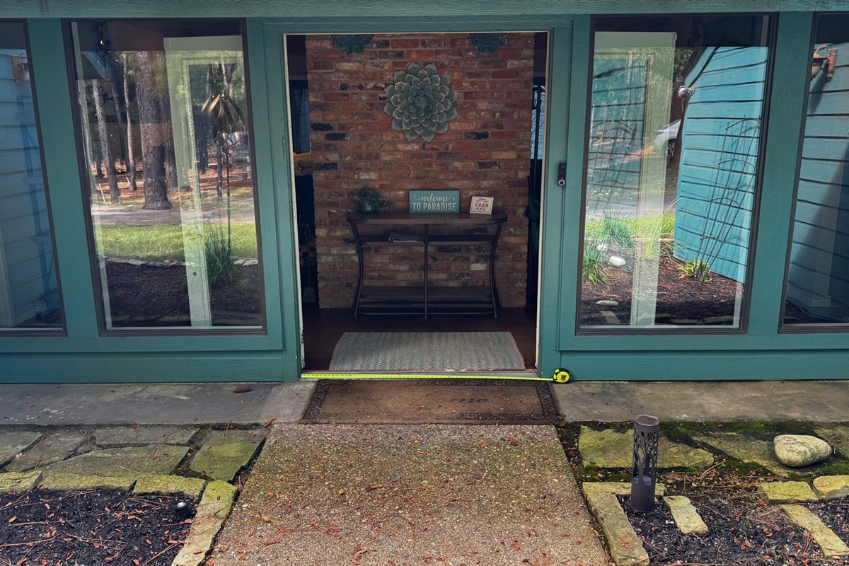 Front Door into the House. Zero step entrance into the house.