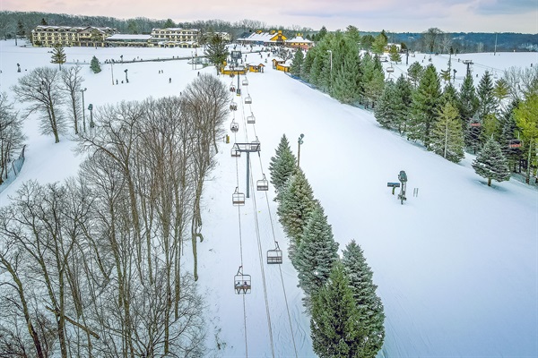 enjoy the peaceful views while skiing the slopes