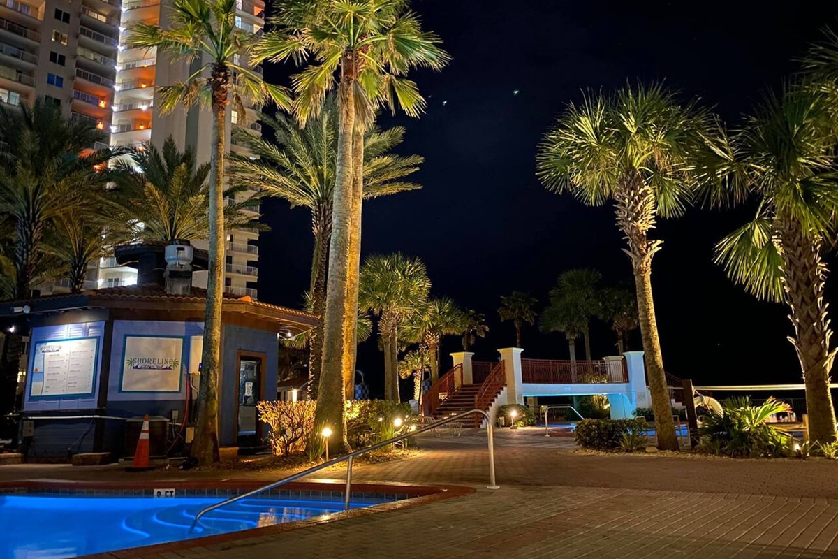 Pool at night