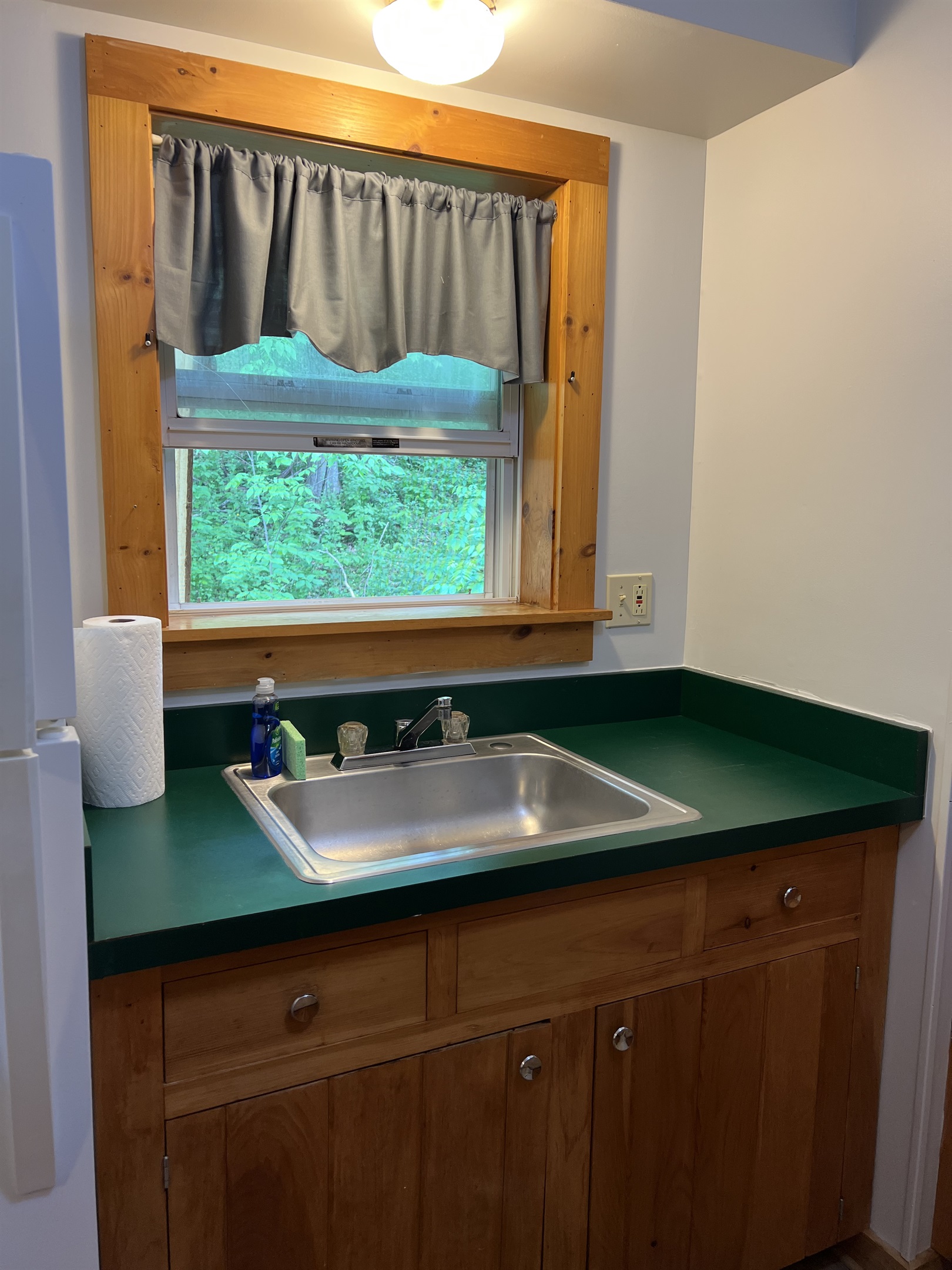 Enjoy the lush greenery view from the kitchen sink.
