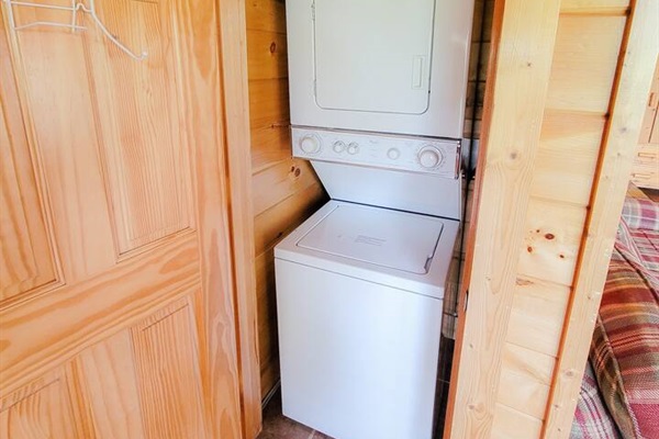 Washer & Dryer in unit.Located in under stair closet of game room.