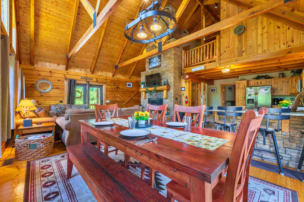 Spacious dining area open to both kitchen and great room