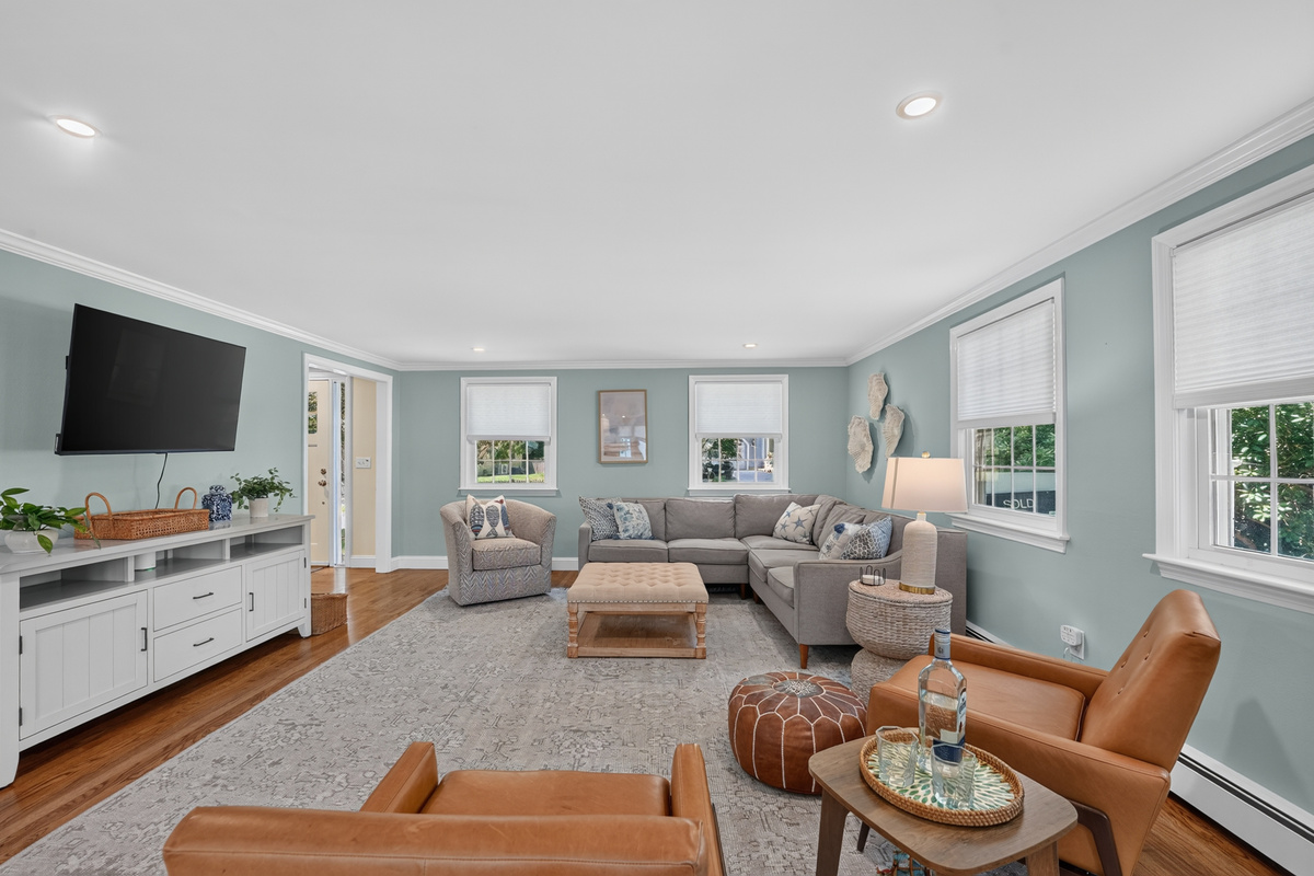 Expansive great room with cozy seating for everyone to spread out and relax.