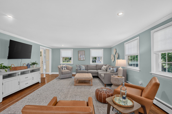 Expansive great room with cozy seating for everyone to spread out and relax.