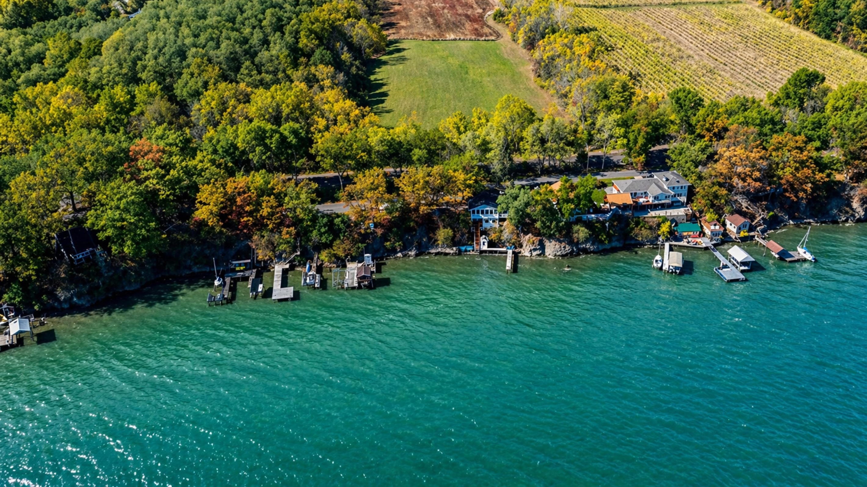 Panoramic view of the bay area—perfect for kayaking, boating, and peaceful mornings