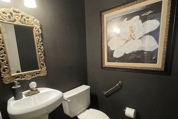 Hand Soap, Hand Towels and Paper Products Provided in the Cozy Powder Bath