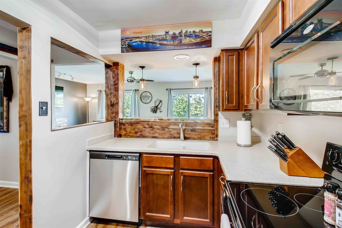 Fully stocked kitchen