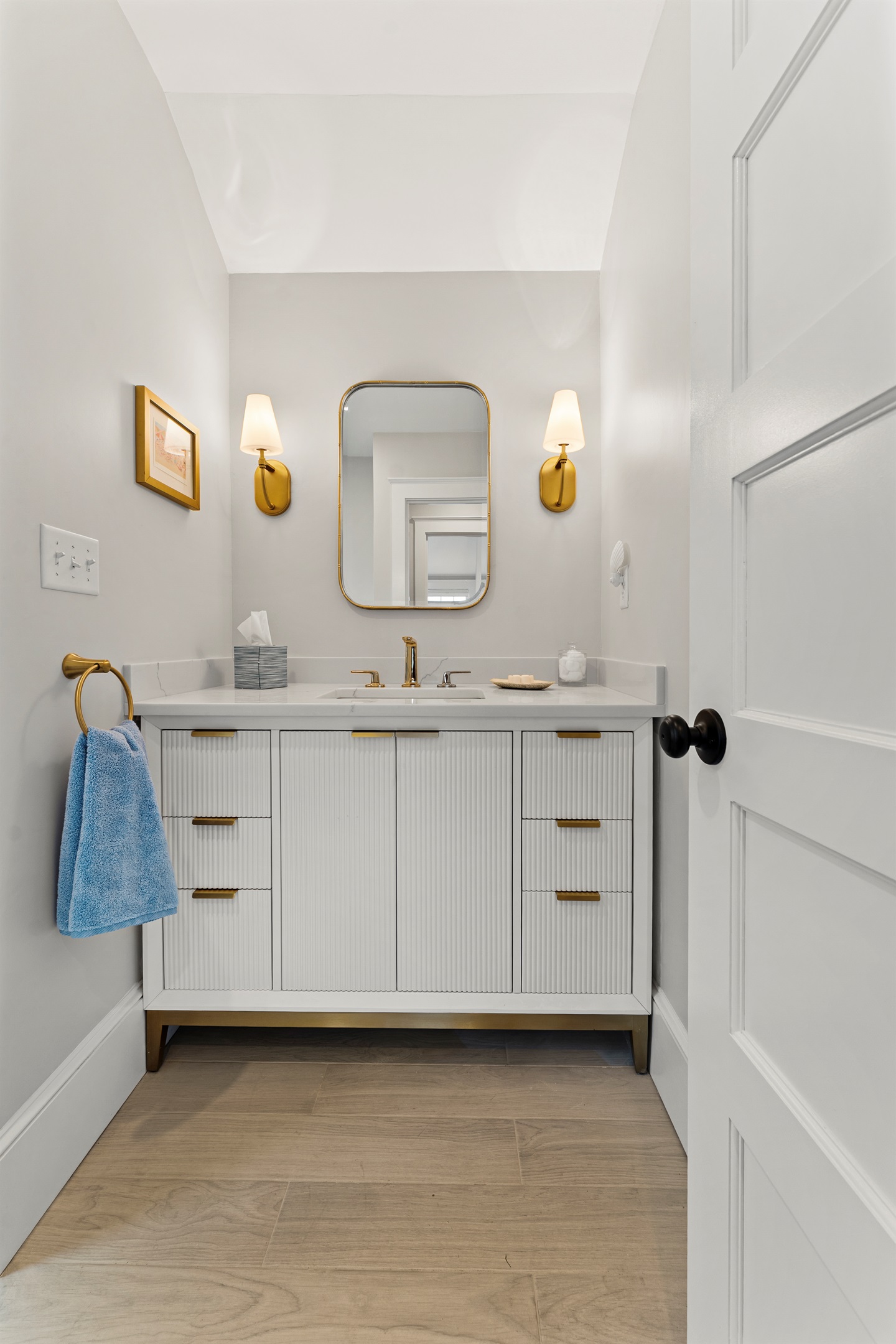 Vanity with ample storage for a clutter-free bathroom.